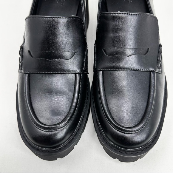 Women's Black Loafer Heels - Picture 8 of 13